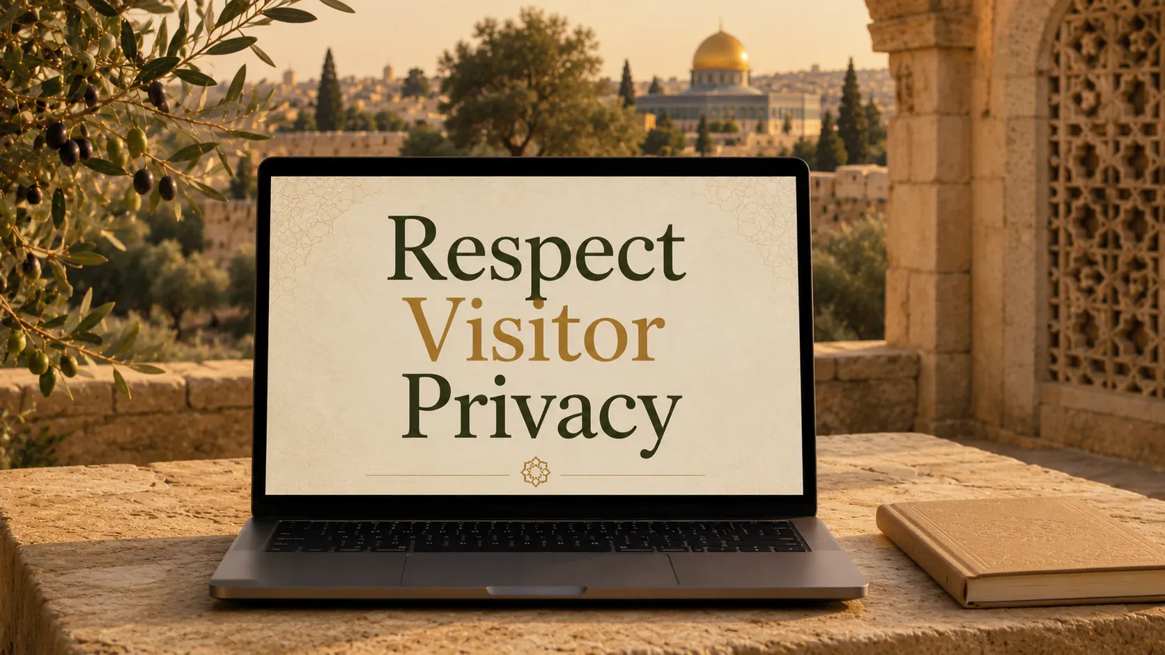 Illustration representing how privacy-friendly website choices demonstrate professionalism and respect for visitors.